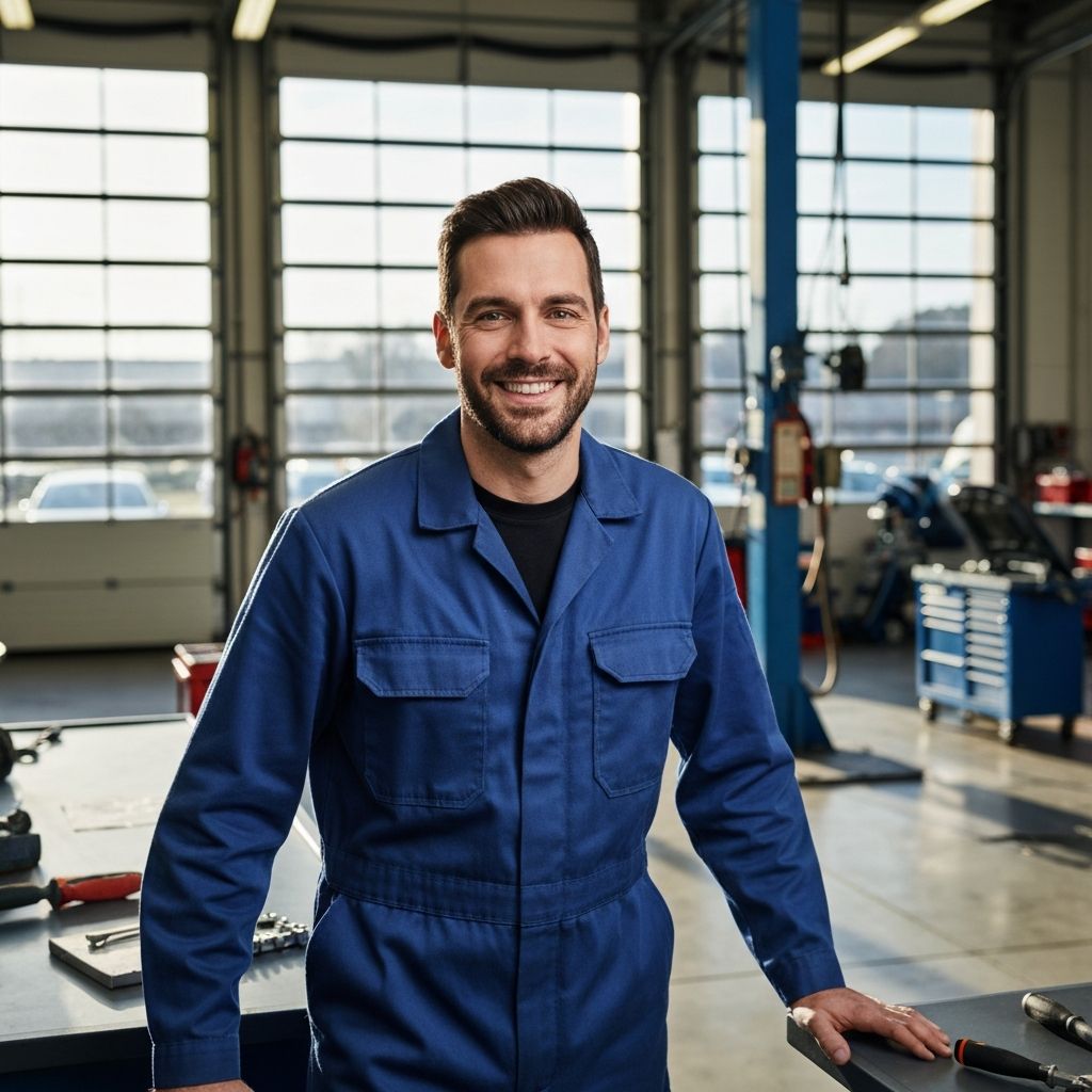 Friendly mechanic at Jaghori Auto Service workshop in Guildford West